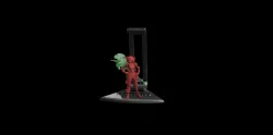 Fortnite helmet support (with figure and weapon)