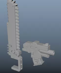 Heretical Wars Chain Blade and Pistol