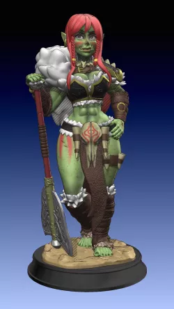 High Orc Warrior Female Mini