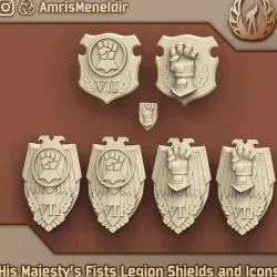 His Majesty's Fists Legion Heraldry and Storm Shields