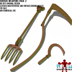Horror weapons pack 2 for action figures