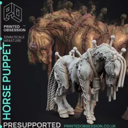 Horse Puppet - D&D Voodoo Creature - PRESUPPORTED - 32mm scale
