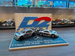 Hotwheels Mercedes C Class DTM & Mercedes CLK GTR Display Base (D2 Theme)