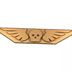 imperium of man skull emblem low poly