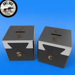 Impossible box piggy bank