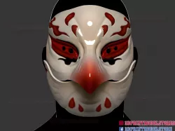 Japanese Kitsune Bird Mask