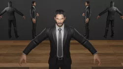 Jhon Wick Fortnite Skin T-Pose RIGGING VR / AR / low-poly 3d model