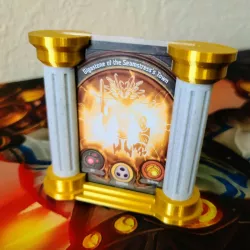 Keyforge or other collectable card game single card pedestal