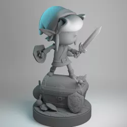 KID LINK - FIGHT POSE - FANART - ZELDA