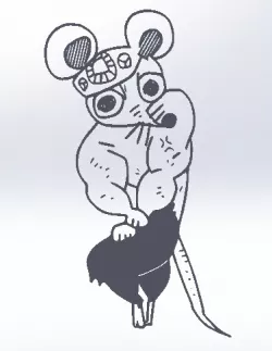 Kimetsu no yaiba - Demon slayer Uzui Mouse Keychain