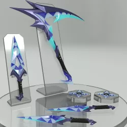 League of Legends Akali KDA All Out Skin Crystal cold weapon set