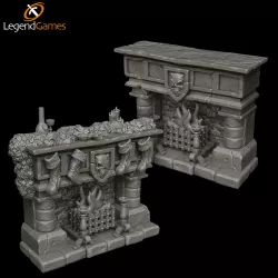 LegendGames Gothic Fireplace with extra Festive Christmas Version
