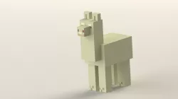 Llama MInecraft - Keychain