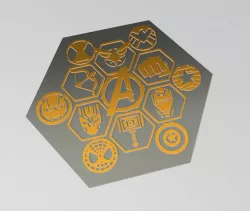 marvel logos wall art