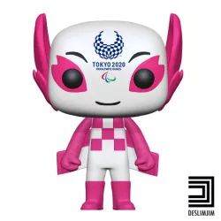 Mascote Paraolimpíadas Graxaim Rosa Someity - Japan 2020 Olympics Mascot Funko Pop