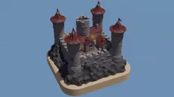 Medieval miniature castle