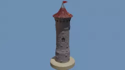 Medieval miniature watch tower