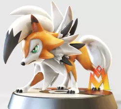 Midday lycanroc Dusk Form - FAN ART - POKÉMON FIGURINE - POKÉMON UNITE