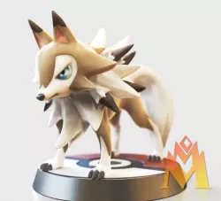 Midday Lycanroc - FAN ART - POKÉMON FIGURINE - POKÉMON UNITE