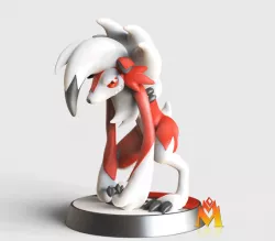 MIDDAY MIDNIGHT FORM- LYCANROC - FAN ART - POKÉMON FIGURINE - POKÉMON UNITE