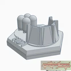 Military Building 13: Mech Bunker Coolant Pool Hex Map Scale HMSMil013