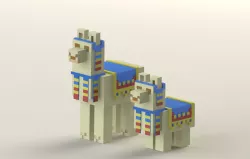 MInecraft flame with mount - Keychain
