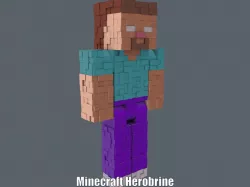 Minecraft Herobrine (Easy print and Easy Assembly)