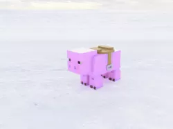 Minecraft Pig With movable Legs (Keychain version and Saddle Version))