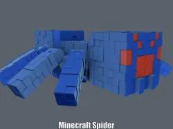 Minecraft Spider (Easy print - Print in place)