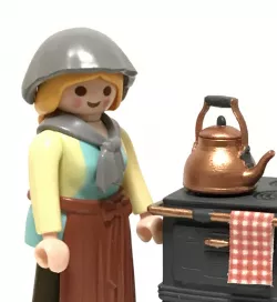 MINIATURE TEAPOT DOLLHOUSE MINIATURE TEAPOT SCALE FIGURES PLAYMOBIL