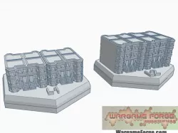 Modern Building 15 Hex Map Scale: Row Houses HMSM014