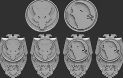 Moon Wolves Legion Heraldry and Storm Shields