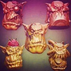 MrModulork's Bionik Orc Heads - Set A