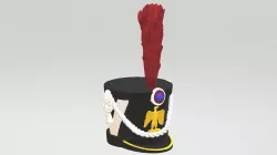 Napoleonic shako compatible with Playmobil