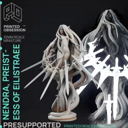Nendra Priestess of Eilistraee - D&D Drow Elf - PRESUPPORTED - 32mm scale