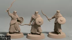 Night’s Cult Followers with Swords and Shields (3 miniatures)