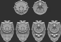 Not-day Overlords Legion Heraldry and Storm Shields