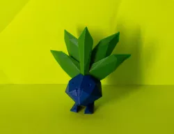 Oddish Low Poly Plant Pokemon