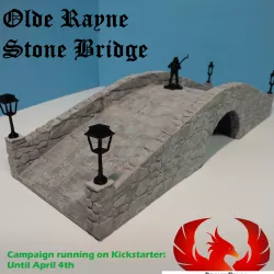 Olde Rayne Stone Bridge - 28mm Tabletop Gaming Terrain