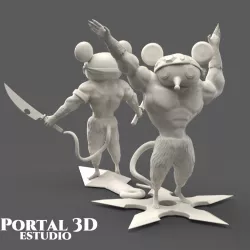 PACK 2 NINJU MUKIMUKI NEZUMI  /MUSCLE MOUSE/ KIMETSU NO YAIBA