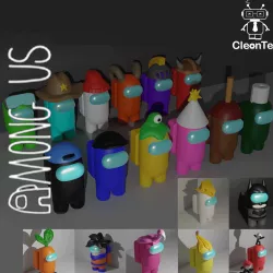 Pack 20 figures AMONG US(Figures and Keychain) / Pack 20 figures AMONG US(Figures and Keychain)