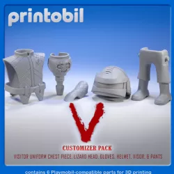 PLAYMOBIL V THE SERIES - VISITOR SOLDIER - PLAYMOBIL COMPATIBLE FIGURE PARTS FOR CUSTOMIZERS