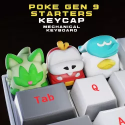 Poke Gen 9 starters - Keycaps Collection - Mechanical keyboard