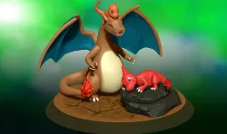 Pokemon Charizard Evolutions - 3D Printable Figure