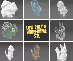 Pokemon Kit LowPoly - Wireframe