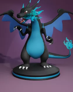 Pokemon Mega Charizard X (with cuts and plugs)