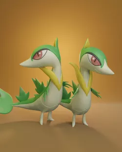 Pokemon - Servine with 2 different poses