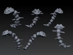 Pokemon - Steelix(with cuts and as a whole)
