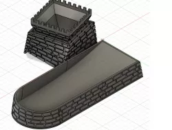 Print-in-place Collapsable Twisting DIce Tower for Dungeons & Dragons