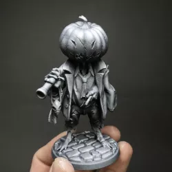 Pumpkin Scarecrow pre-supported